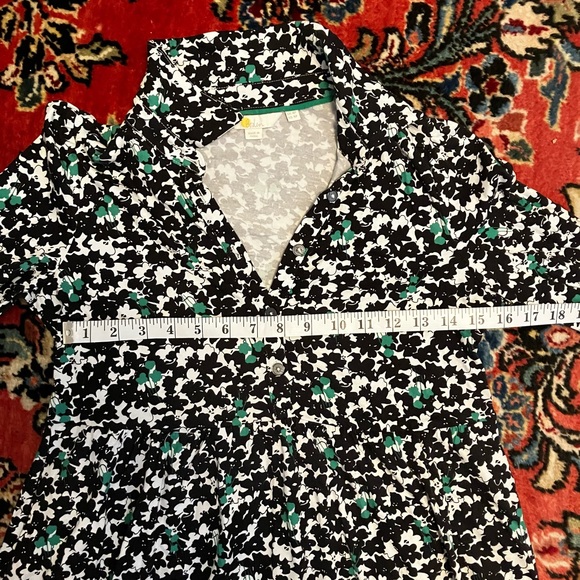 Boden Alma Shamrock Shirt Dress, Black & Green with pockets! US 4 - Picture 12 of 14